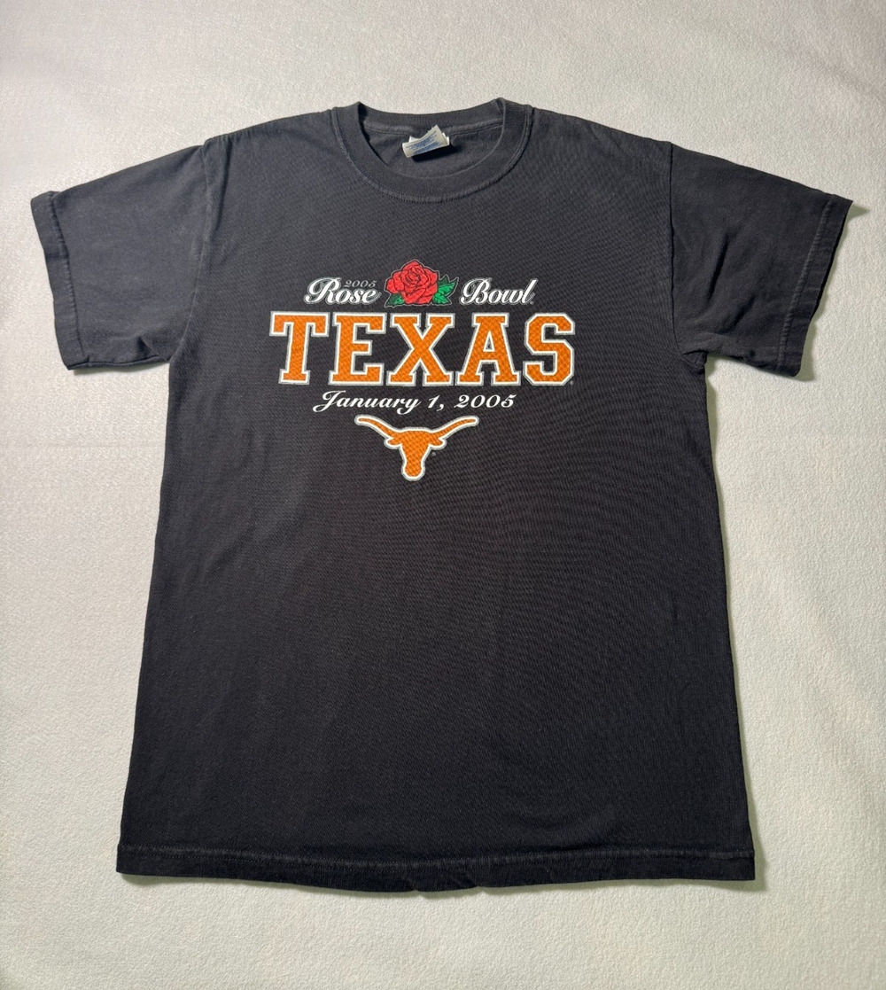 Texas Longhorns 2005 Rose Bowl T-Shirt Hook Em Vintage VTG Size M